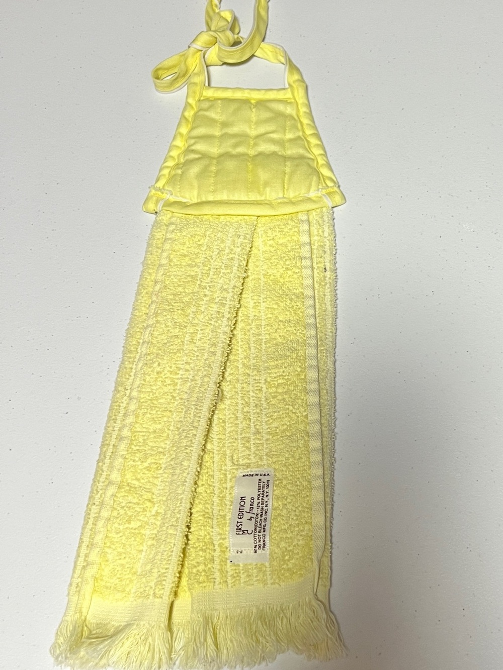 Yellow Franco  Hanging Kitchen towel - Picture 2 of 3